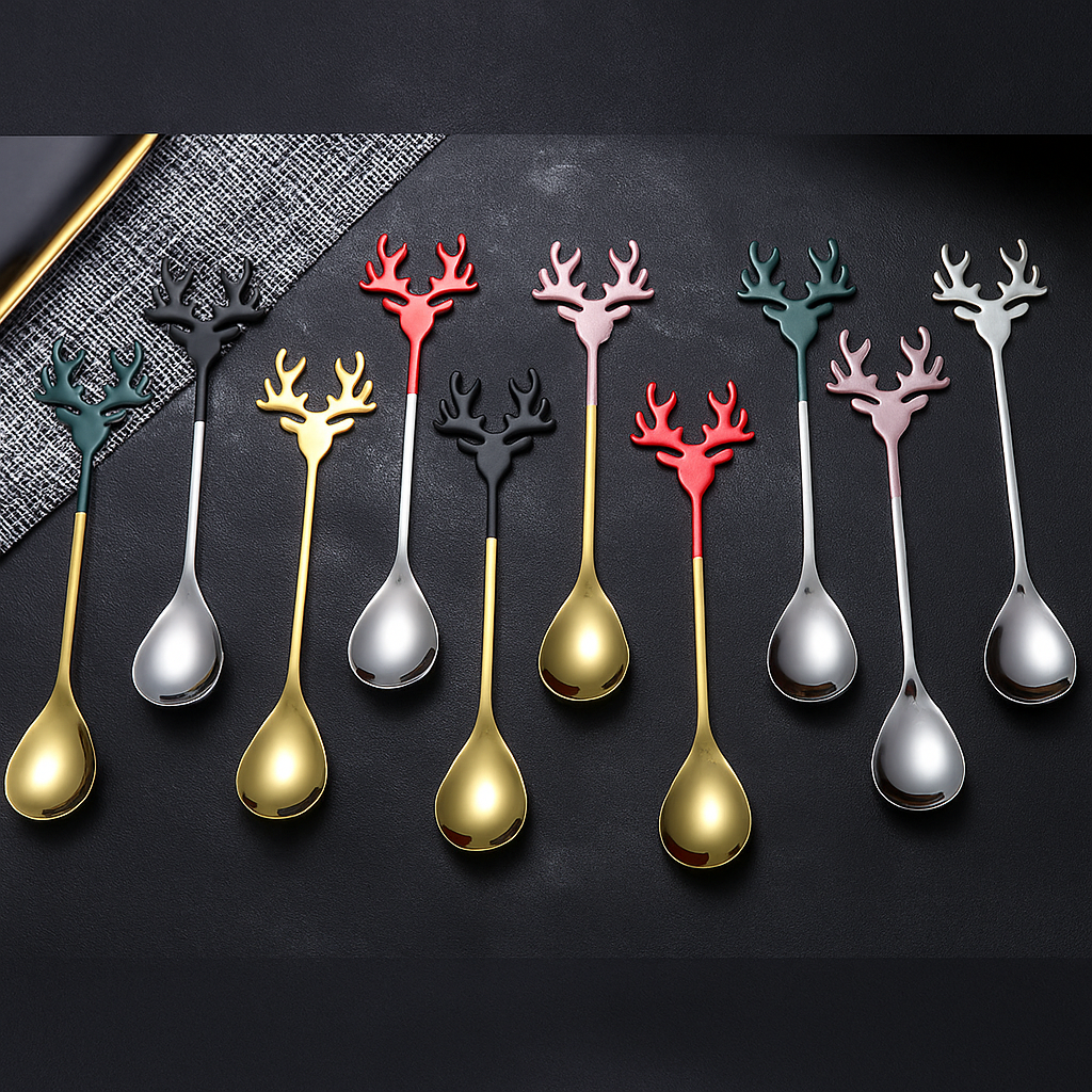 【客製化】聖誕麋鹿咖啡勺 | 禮品、贈品專業客製禮贈品顧問