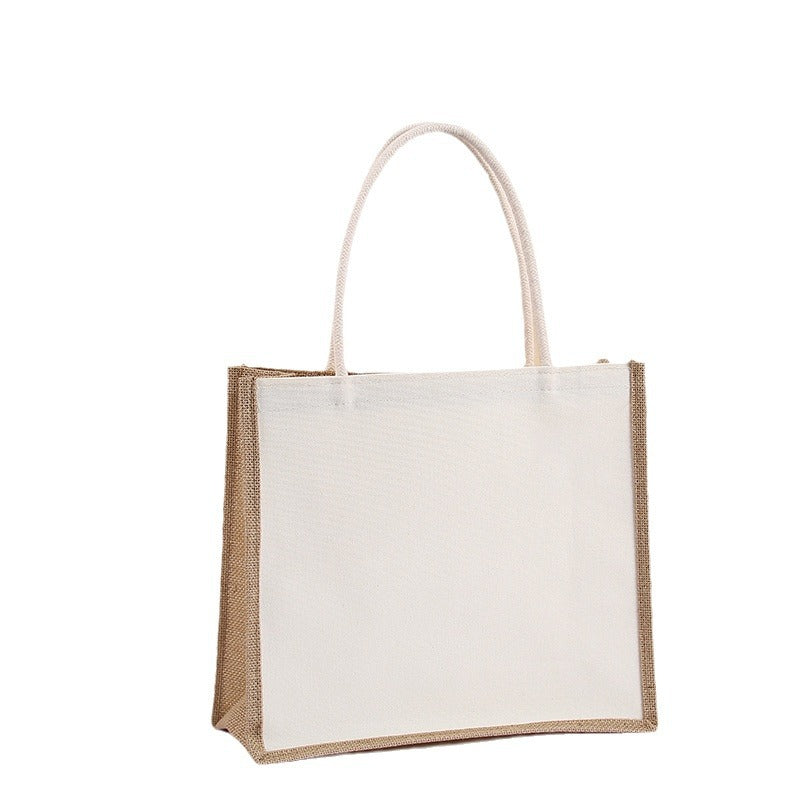 【客製化】拼接環保手提麻布袋 | 禮品、贈品專業客製禮贈品顧問 以泰禮品