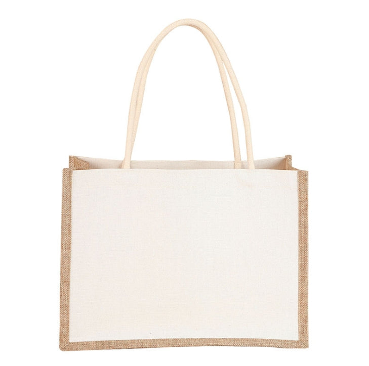 【客製化】拼接環保手提麻布袋 | 禮品、贈品專業客製禮贈品顧問 | 禮品、贈品專屬客製禮贈品專家