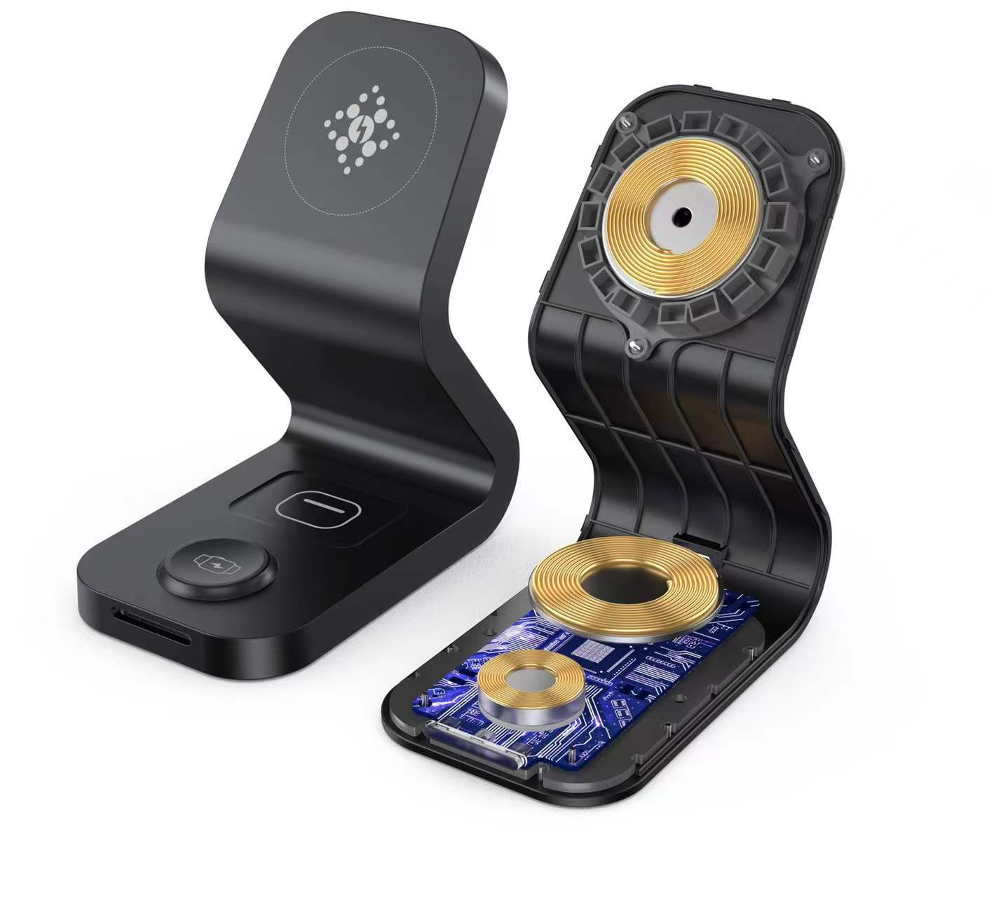 【客製化】三合一磁吸無線充電支架 | 禮品、贈品專業客製禮贈品顧問 | 禮品、贈品專屬客製禮贈品專家
