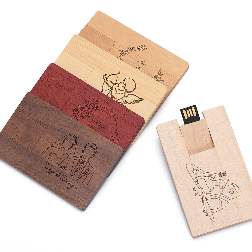 【客製化】卡片式木質隨身碟 | 禮品、贈品專業客製禮贈品顧問