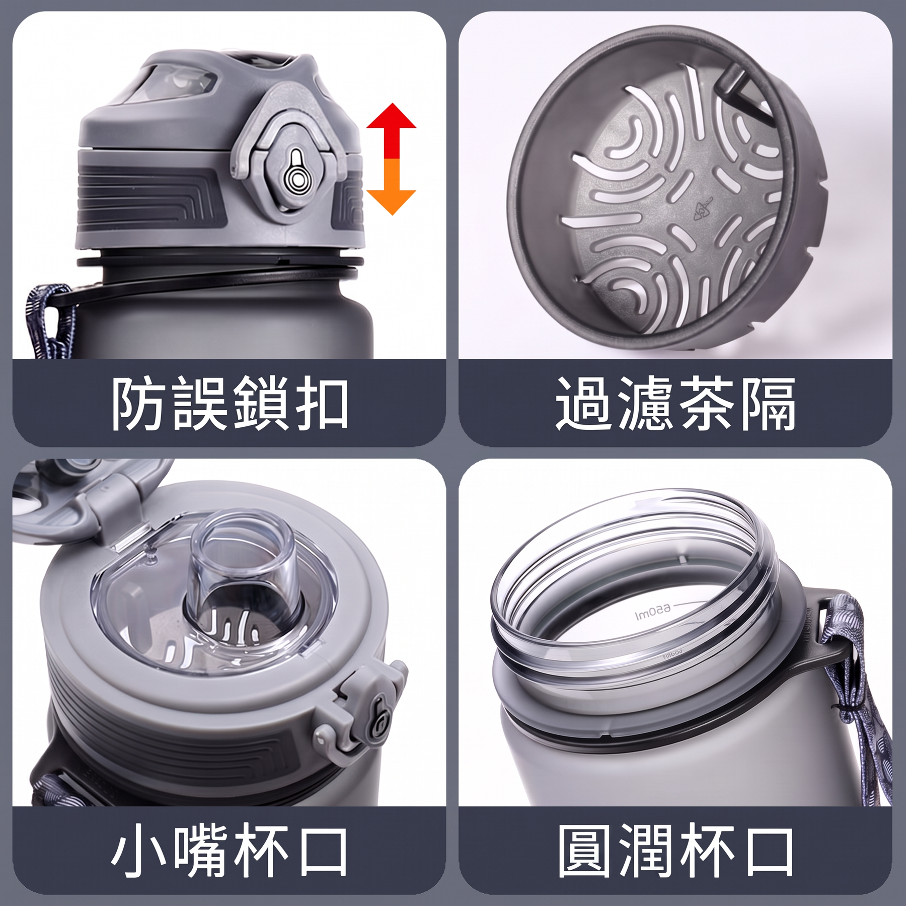 Tritan彈蓋運動水壺客製－防誤鎖扣與杯口細節｜以泰禮品