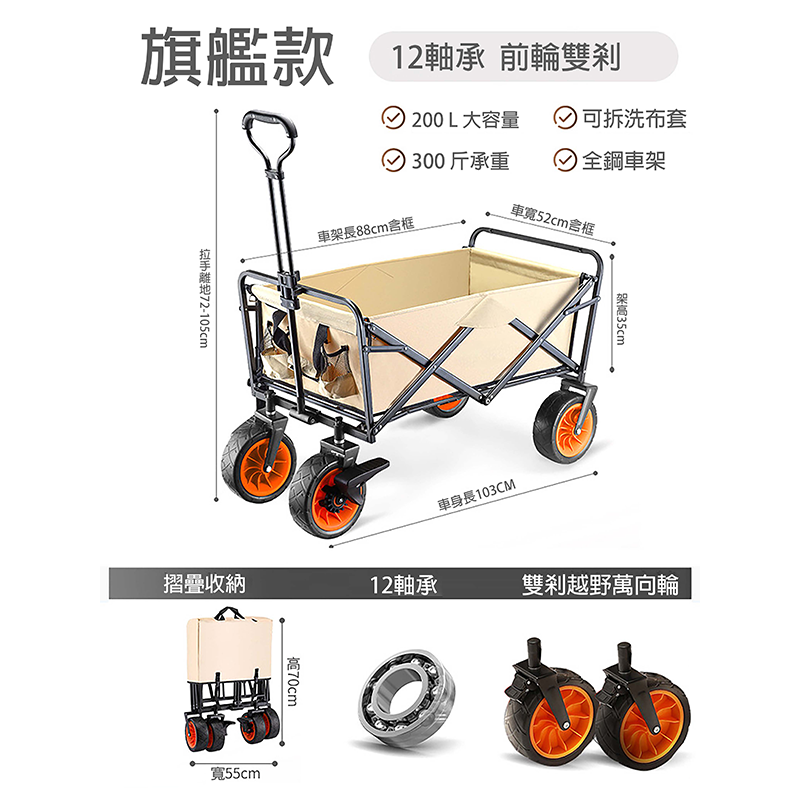 【客製化】可折疊露營便攜露營推車 | 禮品、贈品專業客製禮贈品顧問 | 禮品、贈品專屬客製禮贈品專家